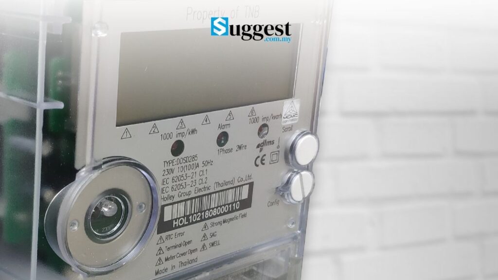 Photo of a Malaysian electric meter, representing electricity savings